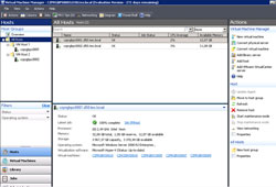 Obr. 2: System Center Virtual Machine Manager konzola
