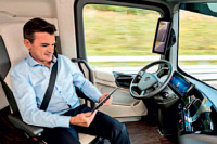 DHL Supply Chain; Prototyp autonomní návěsové soupravy
Mercedes-Benz Future Truck 2025. Zdroj: Mercedes-Benz